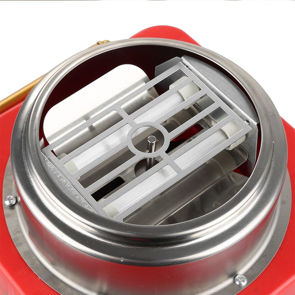 Zuckerwattemaschine 450-550 W Zuckerwatte 2 Heizröhren mit 10 Stäbchen Edelstahl Alu,Retro Cotton Ca