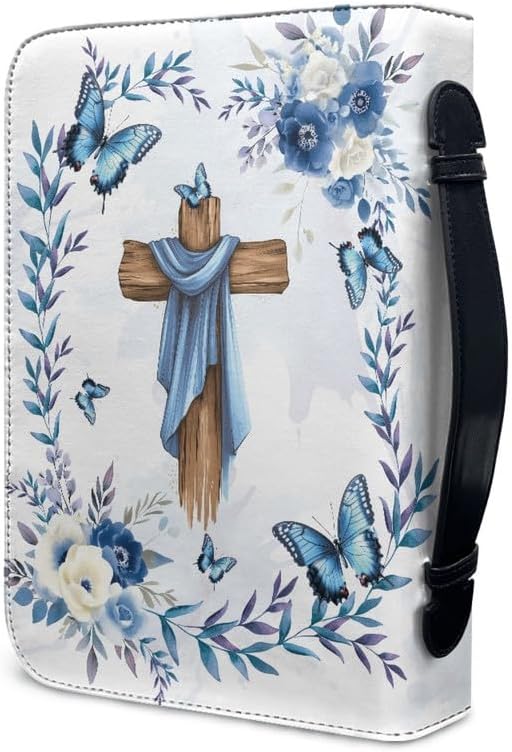 Kuiaobaty Lord Saying Handgriff Bibeltasche für Frauen, christliches Geschenk, Schmetterlings-Blumen