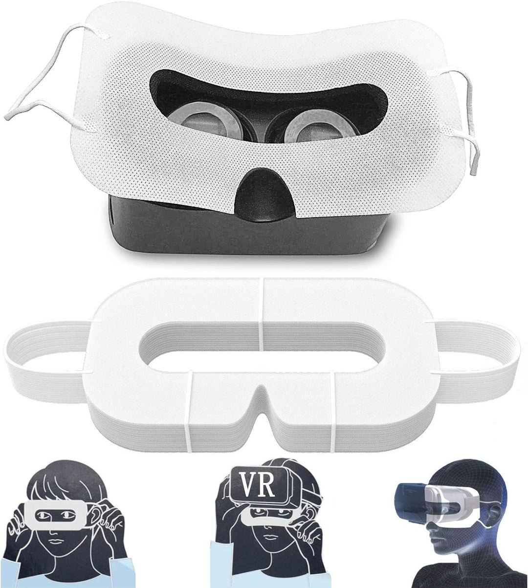 Geekria 100Pcs VR Mask Disposable Face Cover, Disposable Protector for Oculus Quest VR, Prevent Eyes