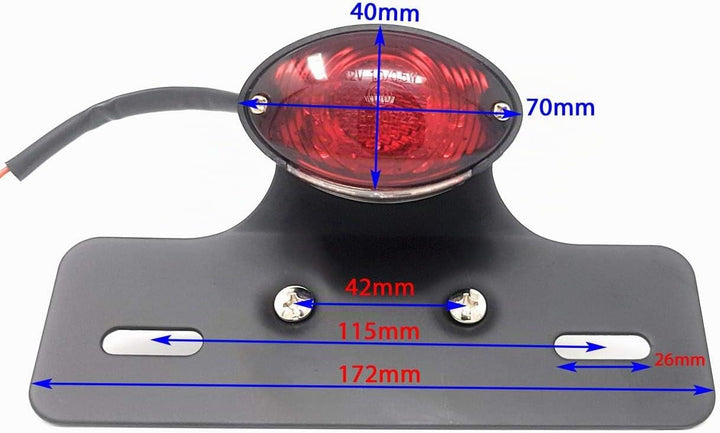 Motorrad Brems &amp; Rücklicht LED für Retro Vintage Massgefertigt Projekt