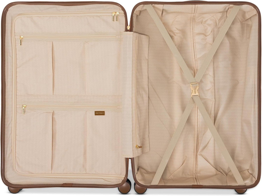 SUITSUIT Koffer Gross 76 cm - Hartschalen Reisekoffer mit Rollen - TSA-Schloss - 94 L - Fab Seventie