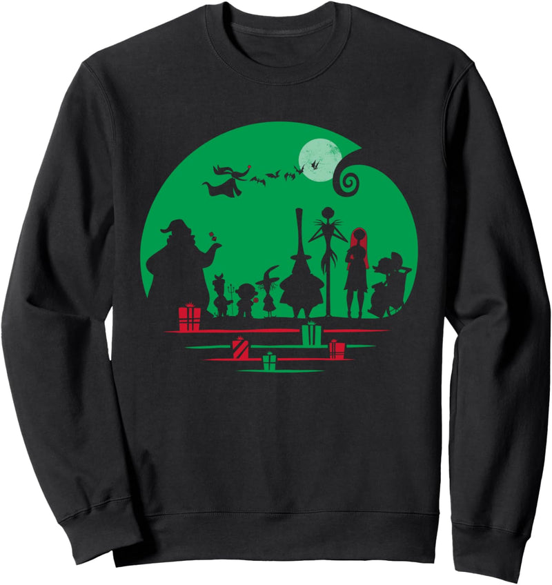 Disney The Nightmare Before Christmas Red and Green Holiday Sweatshirt