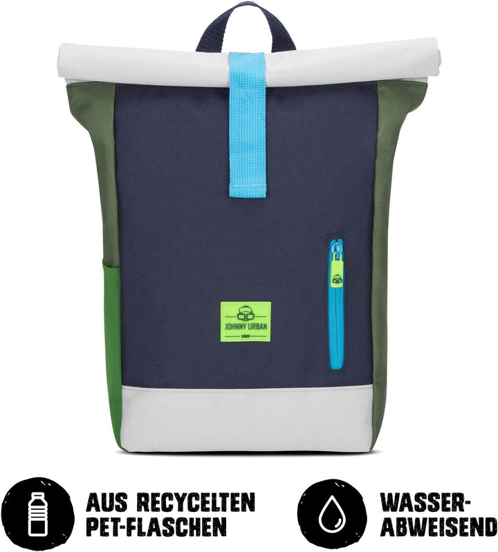Johnny Urban Rucksack Kinder Jungen & Mädchen Grün - Junior Aaron - Kinderrucksack mit Brustgurt - A