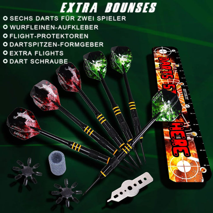 Seydrey Dartscheibe Kork Dartscheibe mit Pfeilen Offizielles Steeldartscheibe Dartscheibe Steeldart