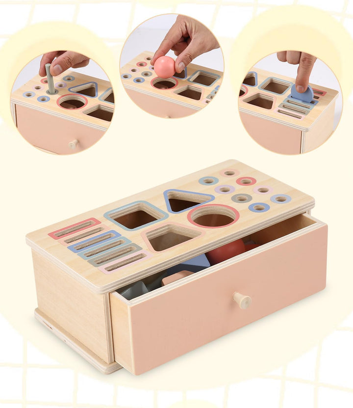 Montessori Spielzeug ab 3 Jahr,Holzspielzeug &amp; Steckspiel für Kinder ab 3 Jahre,Sortierspiel Sensori