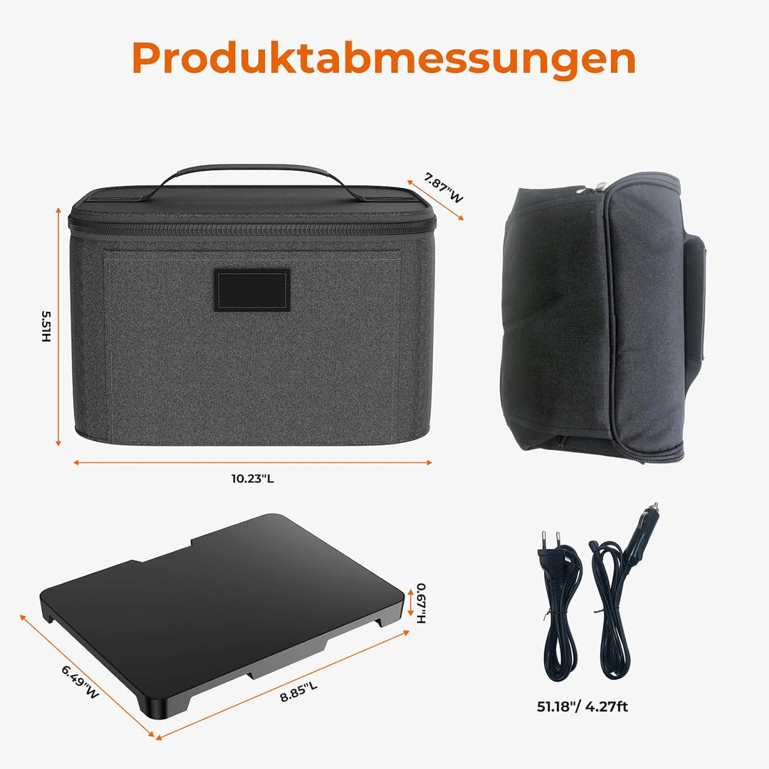 Elektrische Lunchbox - Kleine Speisenwärmer für Männer & Frauen, Mini Mikrowelle für Reisen, 12V/24V