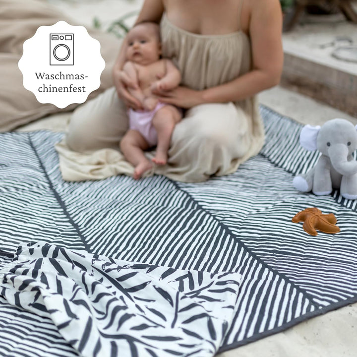 Toddlekind Krabbelmatte für draussen & drinnen, wasserabweisend & tragbar, Picknickdecke für Babys a