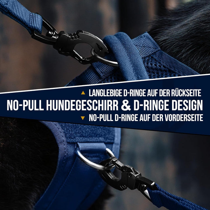 OneTigris No-Pull Hundegeschirr, AIRE MESH Einstellbar Sicherheitsgeschirr Ultra Atmungsaktiv für Gr