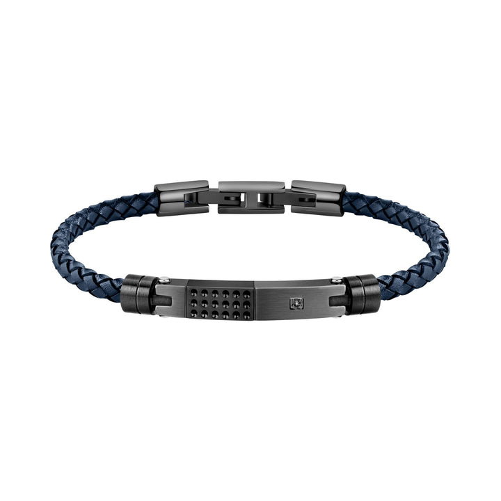 Morellato Herrenarmband, Kollektion Moody, aus Leder, Schwarz-IP, Edelstahl - SQH21