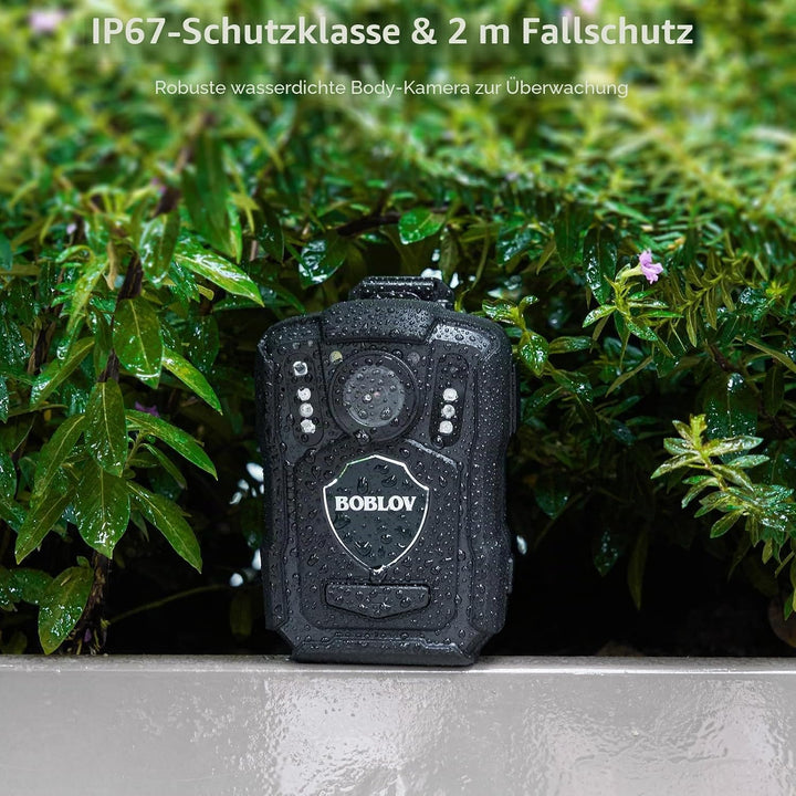 Boblov 256 GB M5 Body Kamera, 2K Body Mounted Kamera, GPS Enabled & 1440P, Built-in 4200 mAh Battery