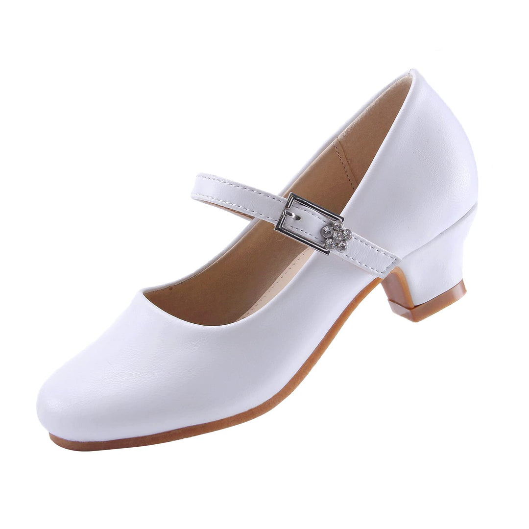 EIGHT KM - Mädchen High Heel Kleid Schuhe - Mary Jane Prinzessin Hochzeit Pumps - Funkelnder Glitzer