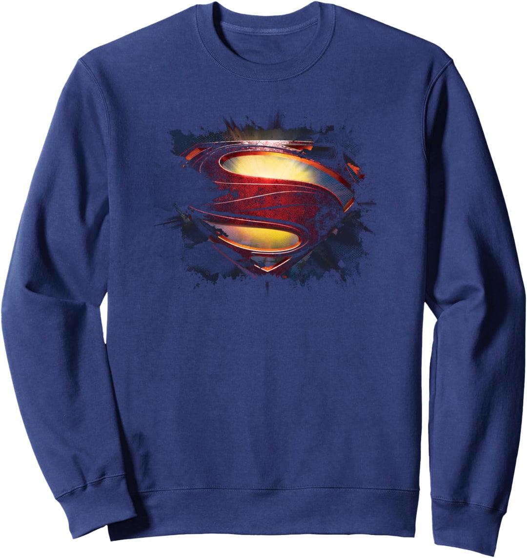 Man of Steel Grungy Shield Sweatshirt