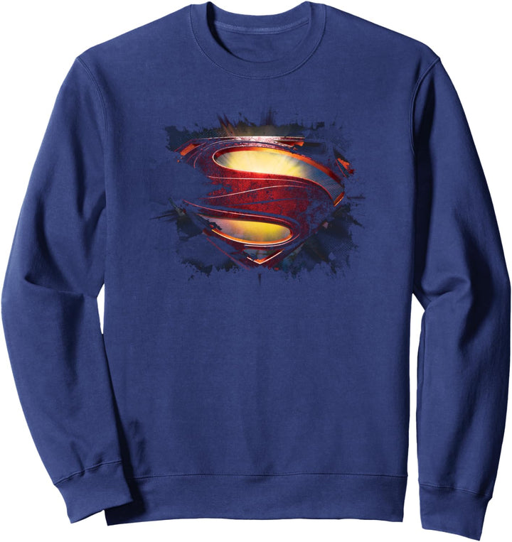 Man of Steel Grungy Shield Sweatshirt