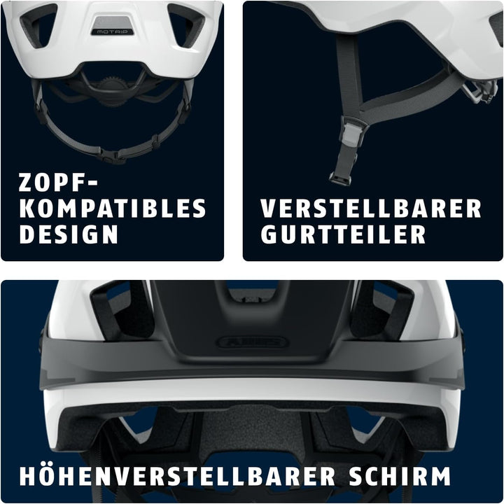 ABUS MTB-Helm MoTrip - robuster Fahrradhelm mit höhenverstellbarem Schirm für Mountainbiker - indivi