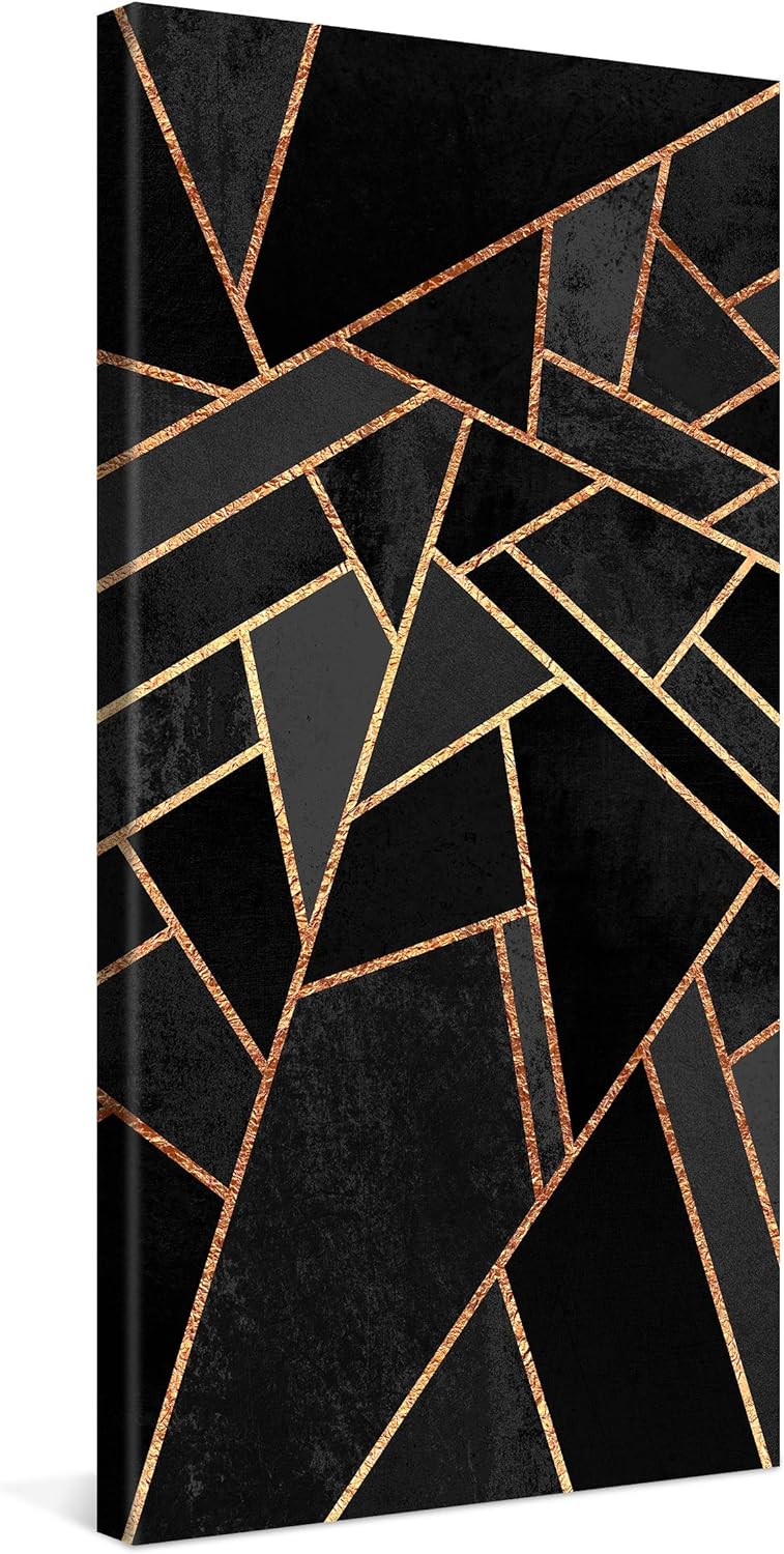 PICANOVA – Black Night 50x100cm – Premium Leinwanddruck – Kunstdruck Auf 2cm Holz-Keilrahmen Für Sch