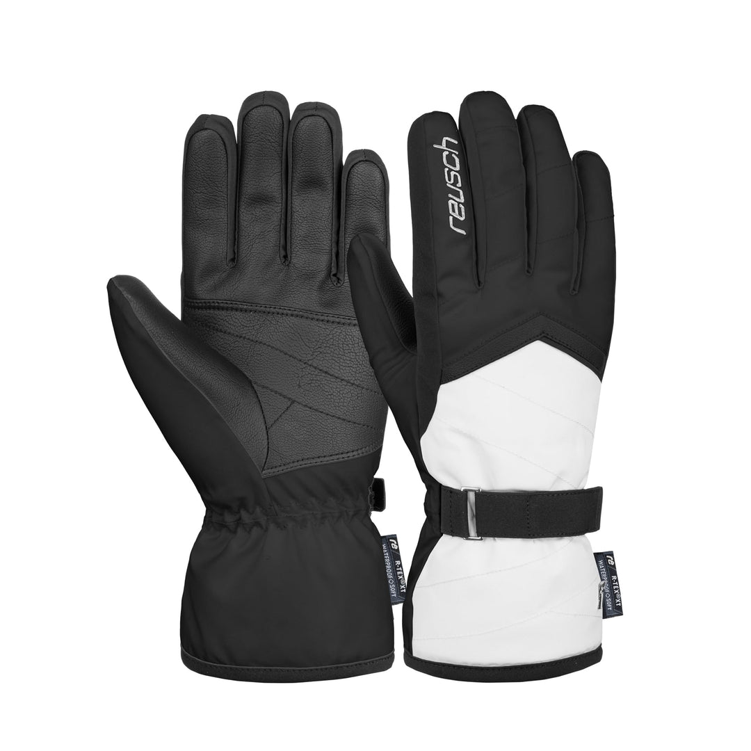 Reusch Damen Handschuhe Moni R-tex Xt Warm, Wasserdicht, Atmungsaktiv 7.5 schwarz / weiss, 7.5 schwa