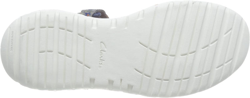 Clarks Mädchen Surfing Tide K Sandal 24 EU Weit Grau, 24 EU Weit Grau