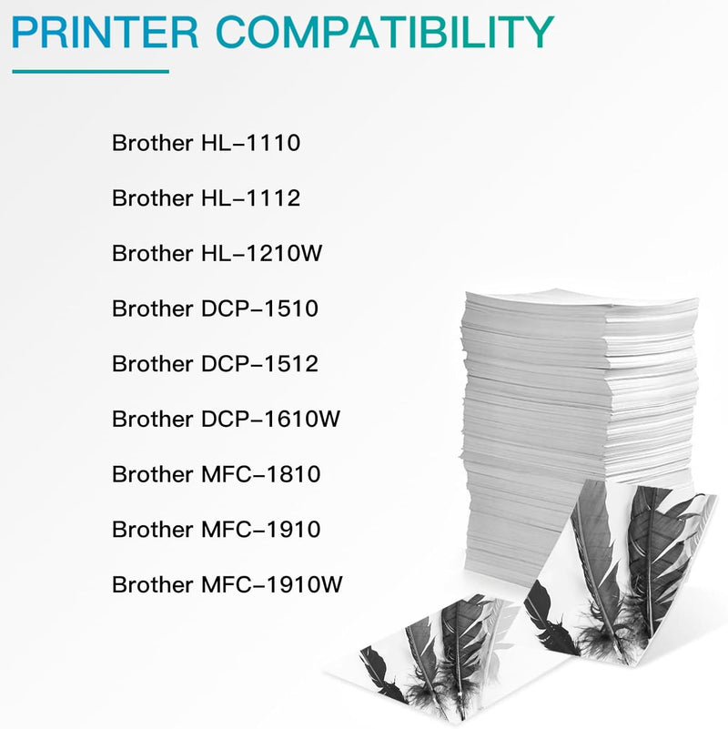 BeOne® 4X TN1050 Kompatible Tonerkartusche für Brother HL-1110 HL-1112 HL-1210W DCP-1510 DCP-1512 DC