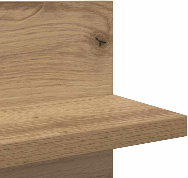 vidaXL Wandregal 2 pcs Artisan-Eiche 80 x 11,5 x 18 cm Holzwerkstoff, Wohnzimmer, rechteckiges Wandr