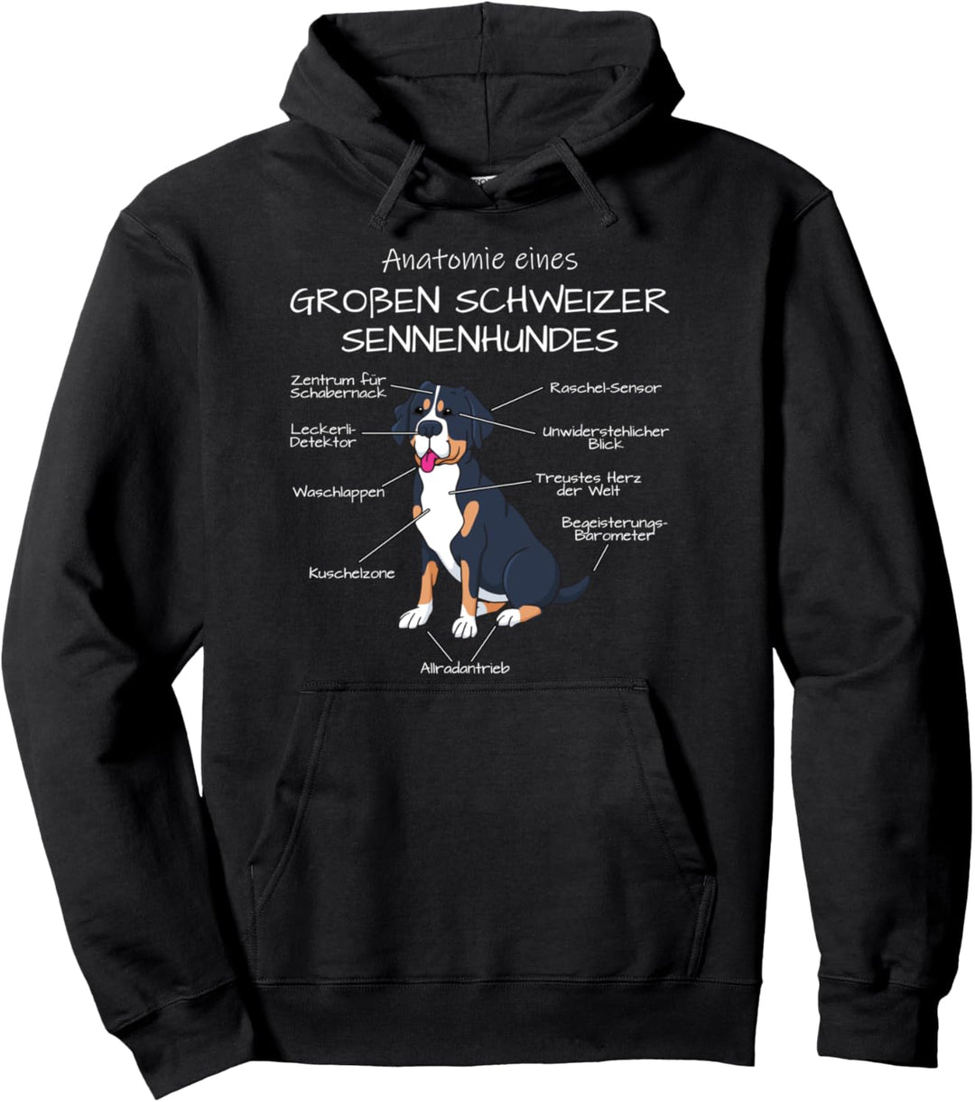 Grosser Schweizer Sennenhund Anatomie | Schweizer Sennenhund Pullover Hoodie