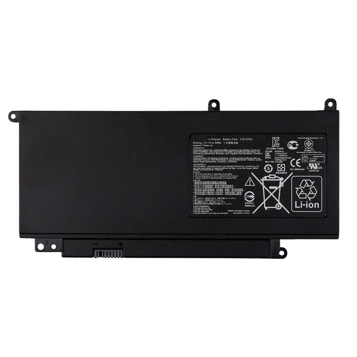 Vvsialeek Laptop C32-N750 69Wh Kompatibel Für N750 N750JK N750JV Series