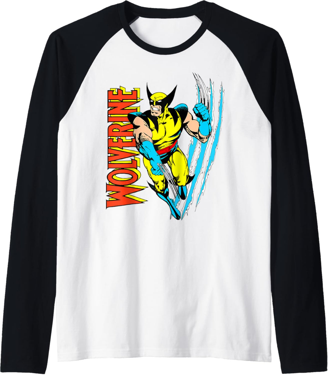 Marvel X-Men Wolverine Vintage Claw Slice Raglan