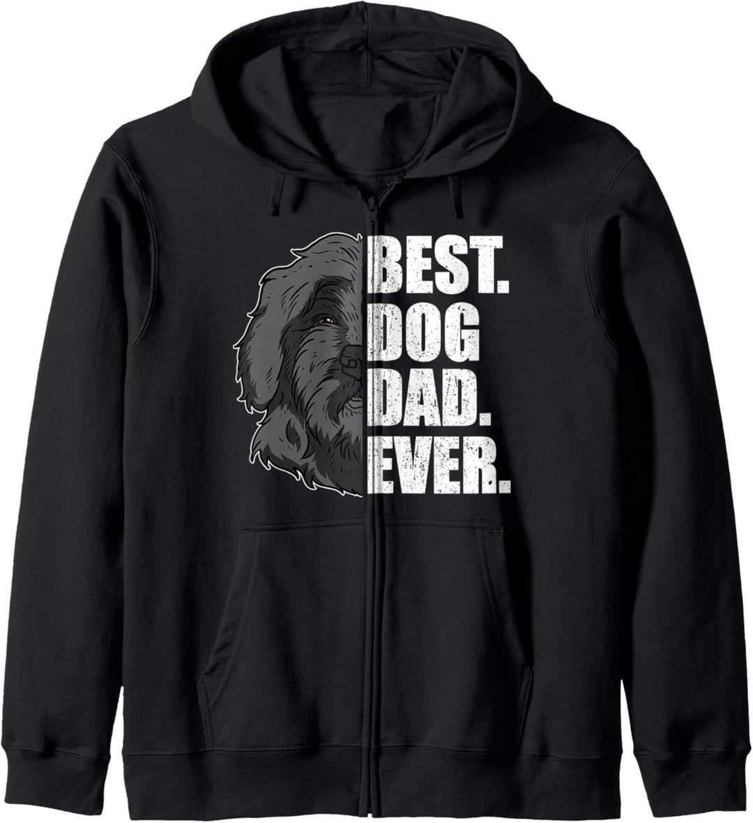 Best Dog Dad Ever Lustiges Portugiesischer Wasserhund Hunde Kapuzenjacke