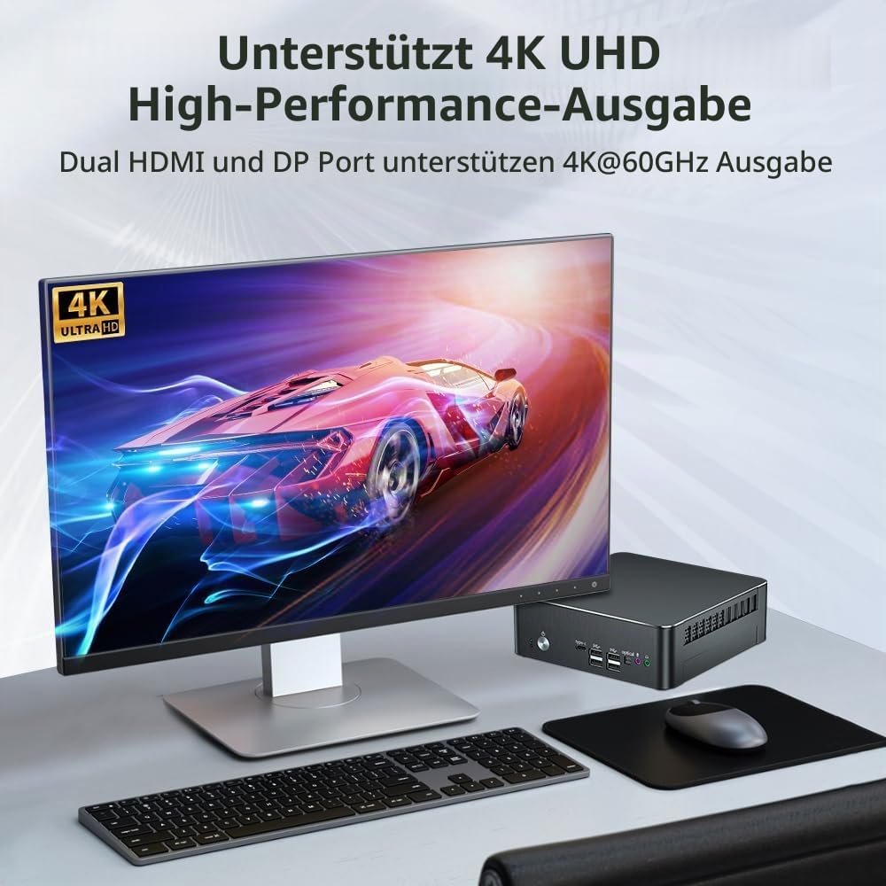 Thdeukoty Mini PC mit Core i9-9880H 2,3 bis zu 4,8GHz, 64G DDR4 1T NVME SSD, Windows 11 Pro Desktop