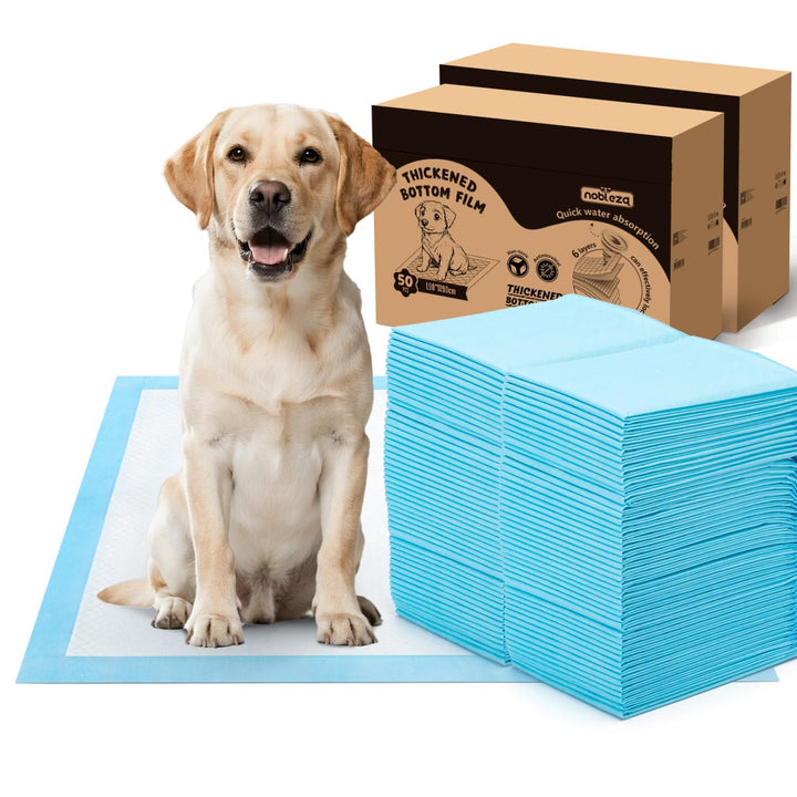 Nobleza Trainingspads für Hunde und Welpen, 90x90cm PIPI Matten für Hunde, 100 Stück Saugfähige Wick
