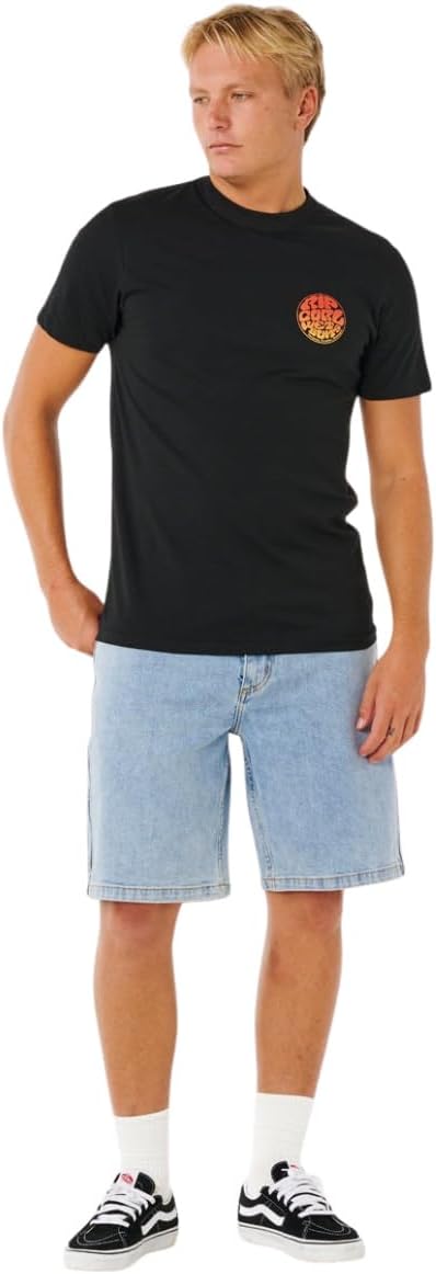 Rip Curl Herren T-Shirt Wettie Passage ICON Tee XXL Schwarz, XXL Schwarz
