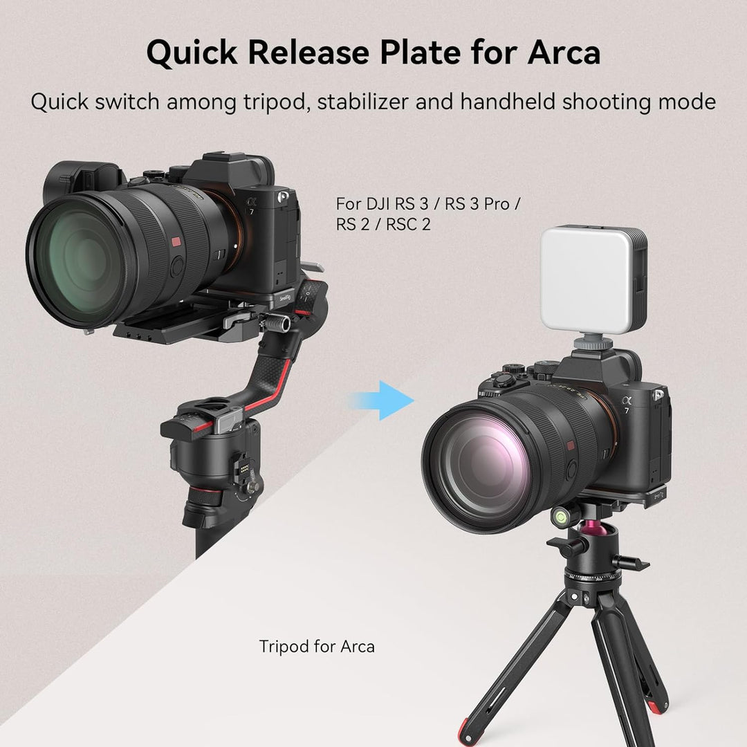 SMALLRIG A7IV A7RV A7SIII Baseplate für Sony Alpha 7 IV Alpha 7R V Kamera, mit Schnellwechselplatte