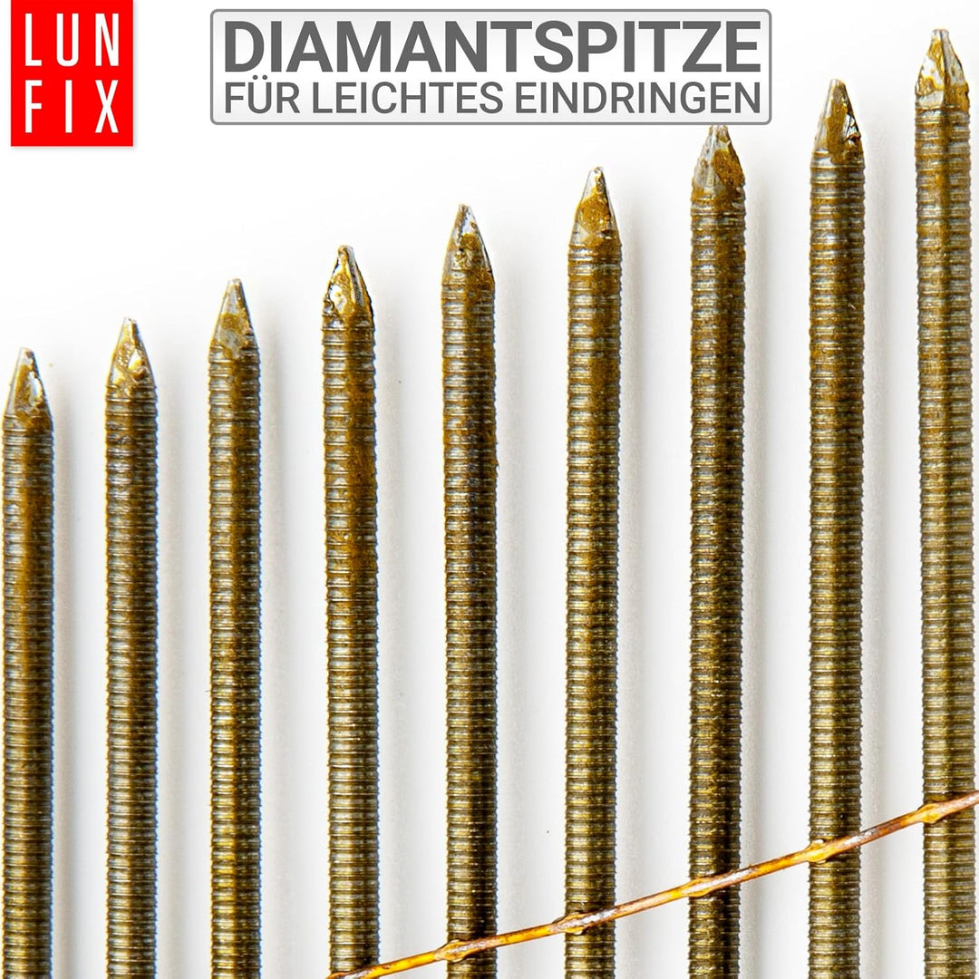 4500 Stk. 16° Coilnägel Ringschaft 2,8x80 mm aus Stahl unverzinkt, drahtgebunden auf Spule – für Nag
