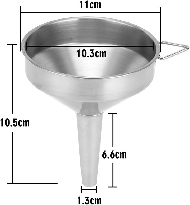 Trichter Edelstahl, Ø 11cm Grosser Verdickter Küchentrichter Edelstahltrichter Flaschentrichter für