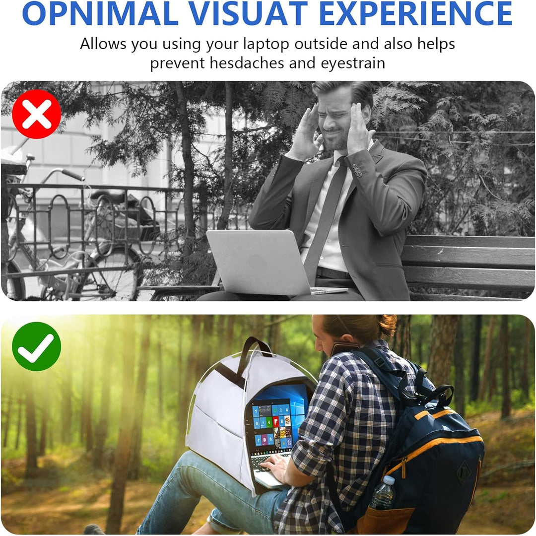 HoYiXi Universeller Laptop-Sonnenschutz und Privatsphäre, faltbarer Sonnenschutz, für 33-40,6 cm (13