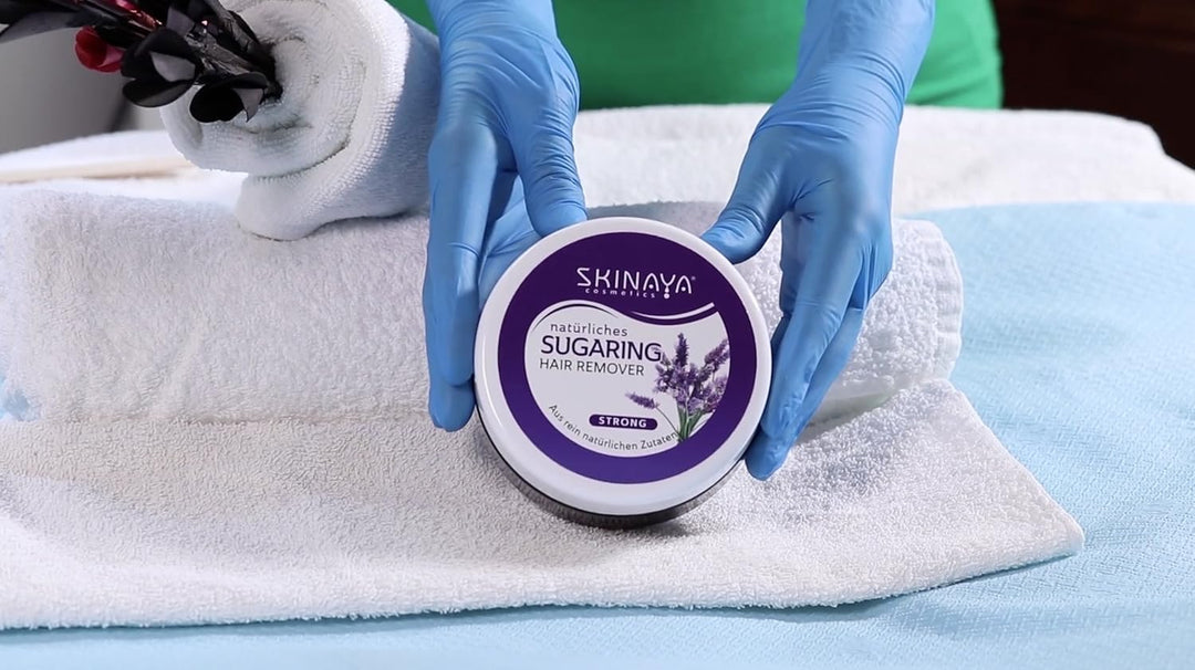 SKINAYA® PREMIUM ZUCKERPASTE SET ZUR HAARENTFERNUNG - 300 Gramm Sugaring Wachs Waxing Set (Lavendel)
