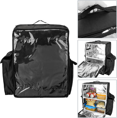 CityBAG - Isothermer Rucksack 39 x 50 x 25 cm schwarz für Grillabende und Lieferung von Lebensmittel