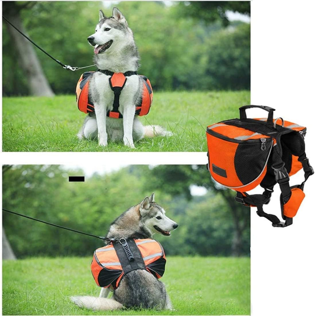 Satteltasche Hunderucksack für Mittlere Grosse Hunde, Packtaschen Rucksack für Reisen Wandern Traini