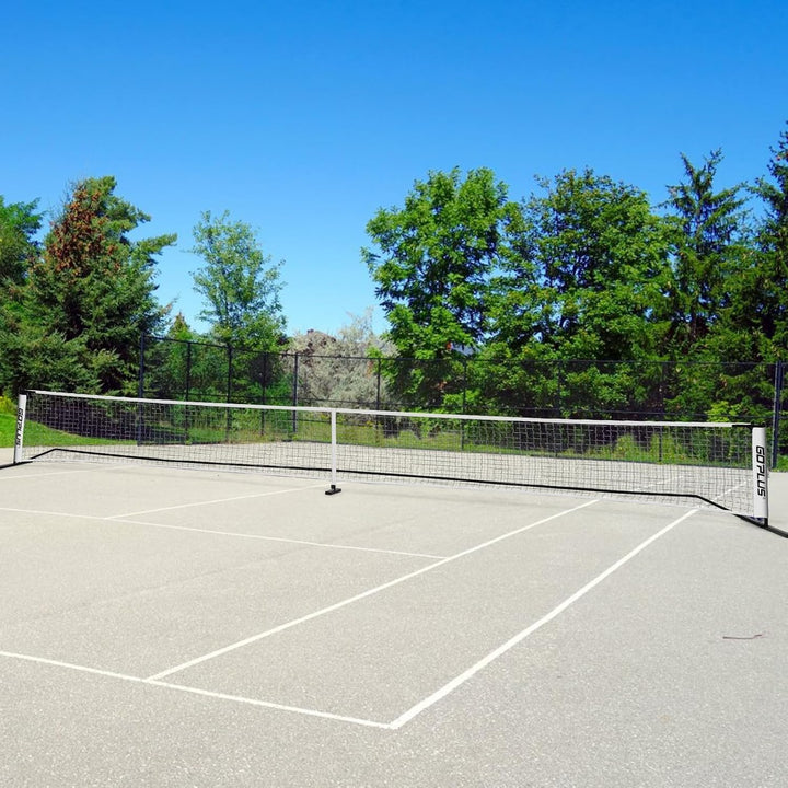 GOPLUS Pickleball-Netz targbar, Volleyballnetz 670 cm mit Metallrahmen, strapazierfähiges Polyester