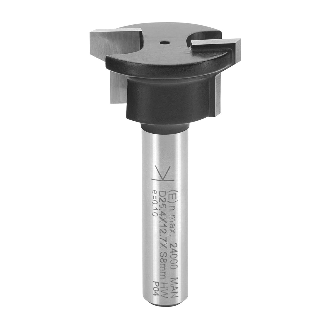 ENT 16270 Schubladen Verleimfräser HW, Schaft (S) 8 mm, Durchmesser (D1) 25,4 mm, NL1 12,7 mm, D2 19