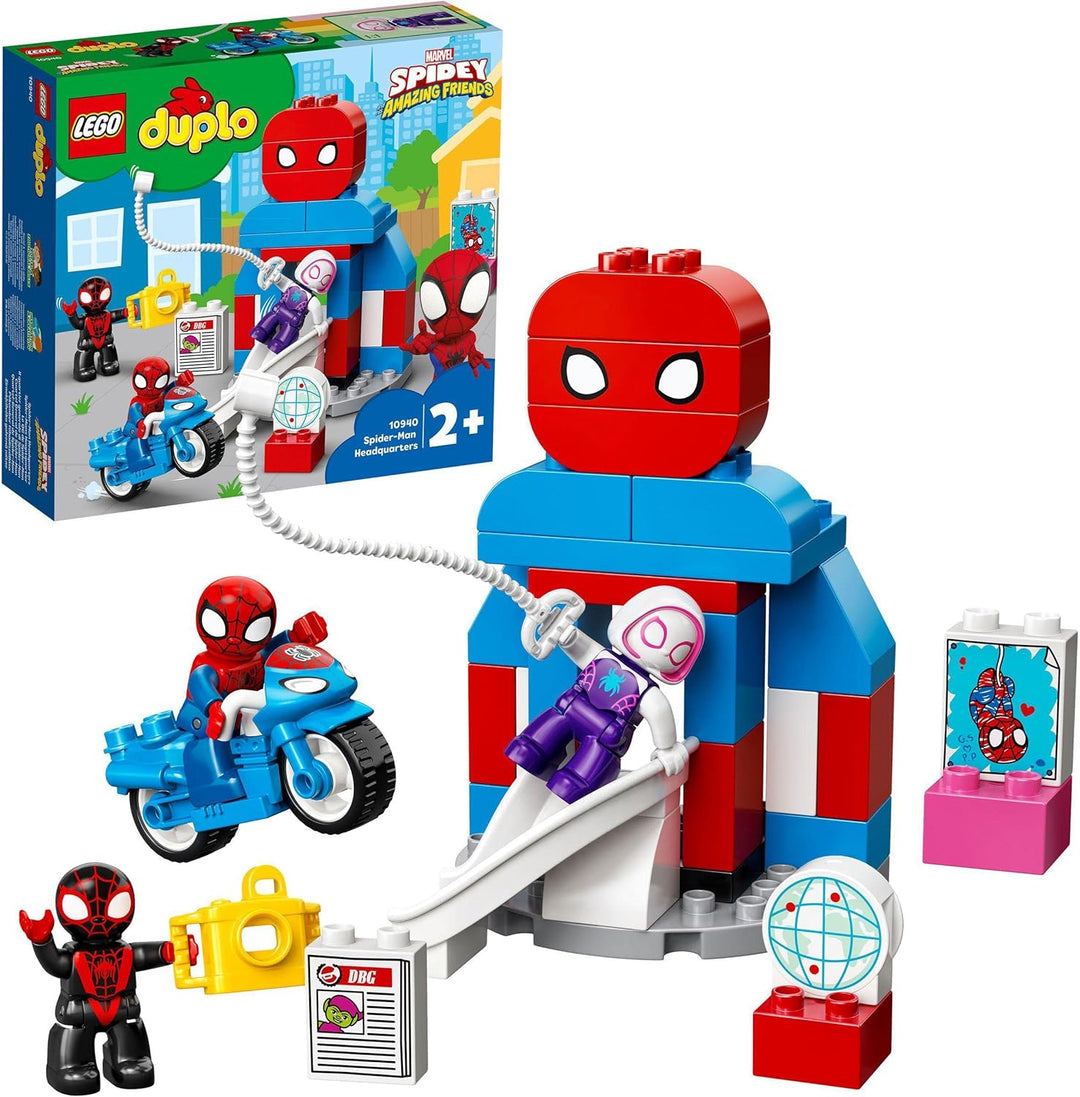 LEGO 10940 DUPLO Marvel Spider-Mans Hauptquartier, Kinderspielzeug zum Bauen mit Spider-Man-Figur fü