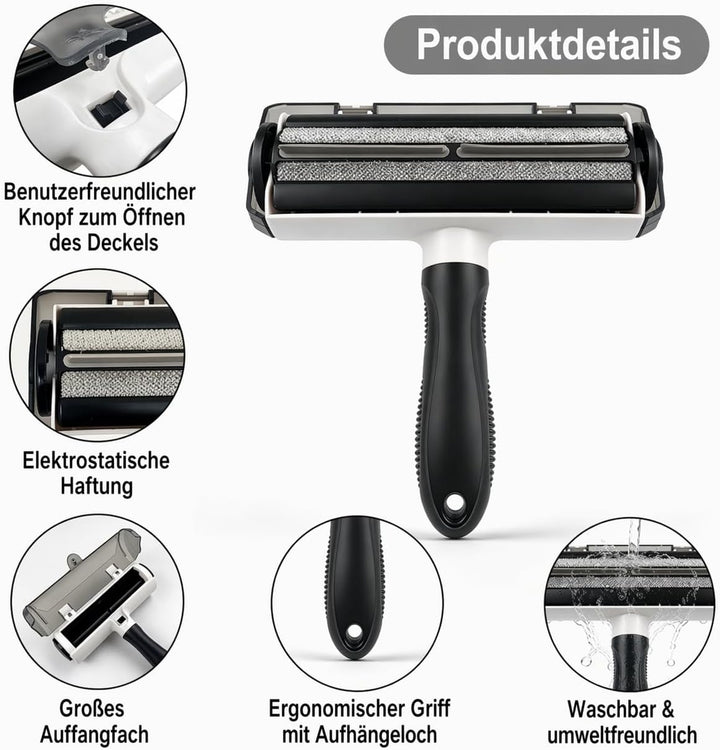 Tierhaarentferner, Hundehaarentferner, Katzenhaarentferner, Fussenroller, Wiederverwendbarer, Elektr
