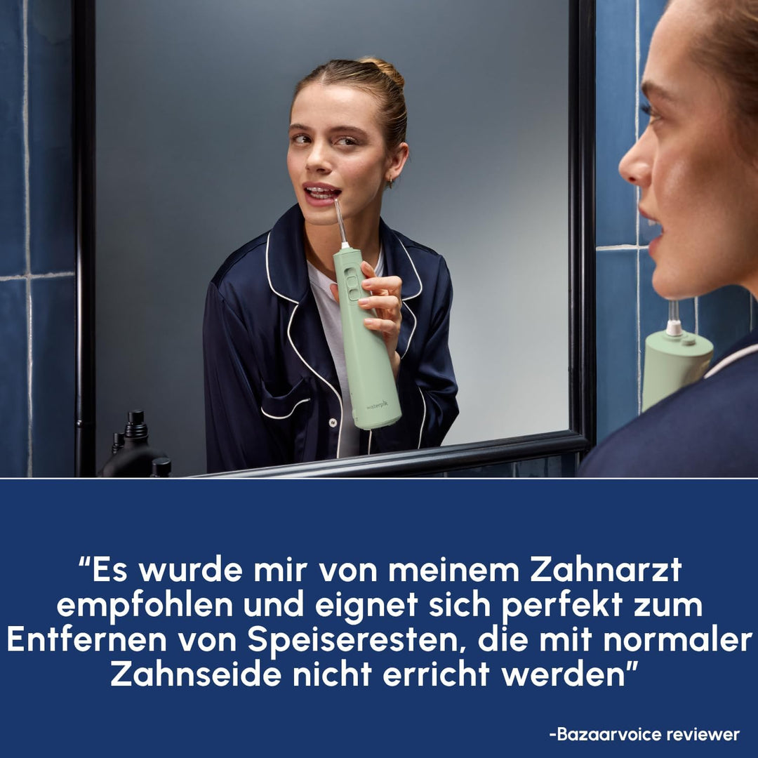 Waterpik Pulse Munddusche kabellos, Professionelle 99,9% Plaque Entfernung, 2 Intensitätsmodi, Zahnz