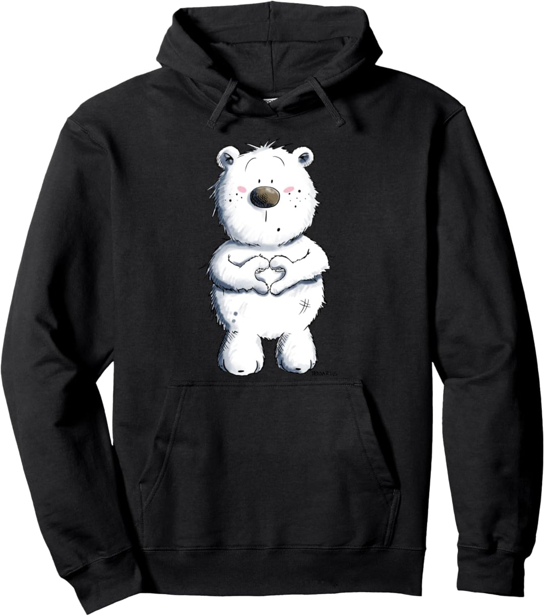 Bär Mit Herz I Knuddel Teddy Bärchen I Love Comic Fun Pullover Hoodie