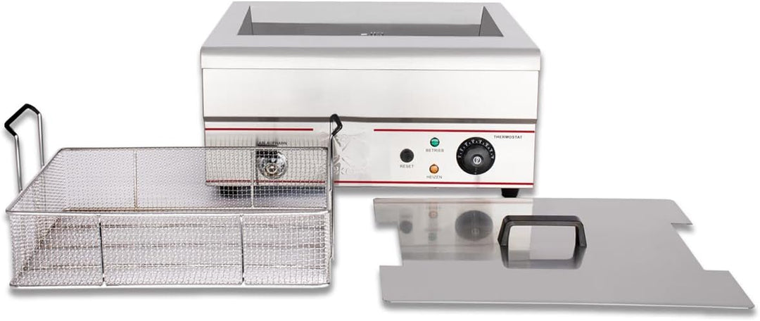 Beeketal 'BWF-181' Profi Gastronomie Kaltzonen Fritteuse/Fettbackgerät (18l Volumen für max. 13l Öl)