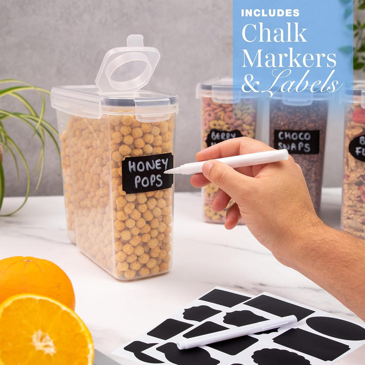 Müsli Vorratsdosen,4 Stück Set Kunststoff Frischhaltedosen,Praktischer Müslispender,Lebensmittelqual