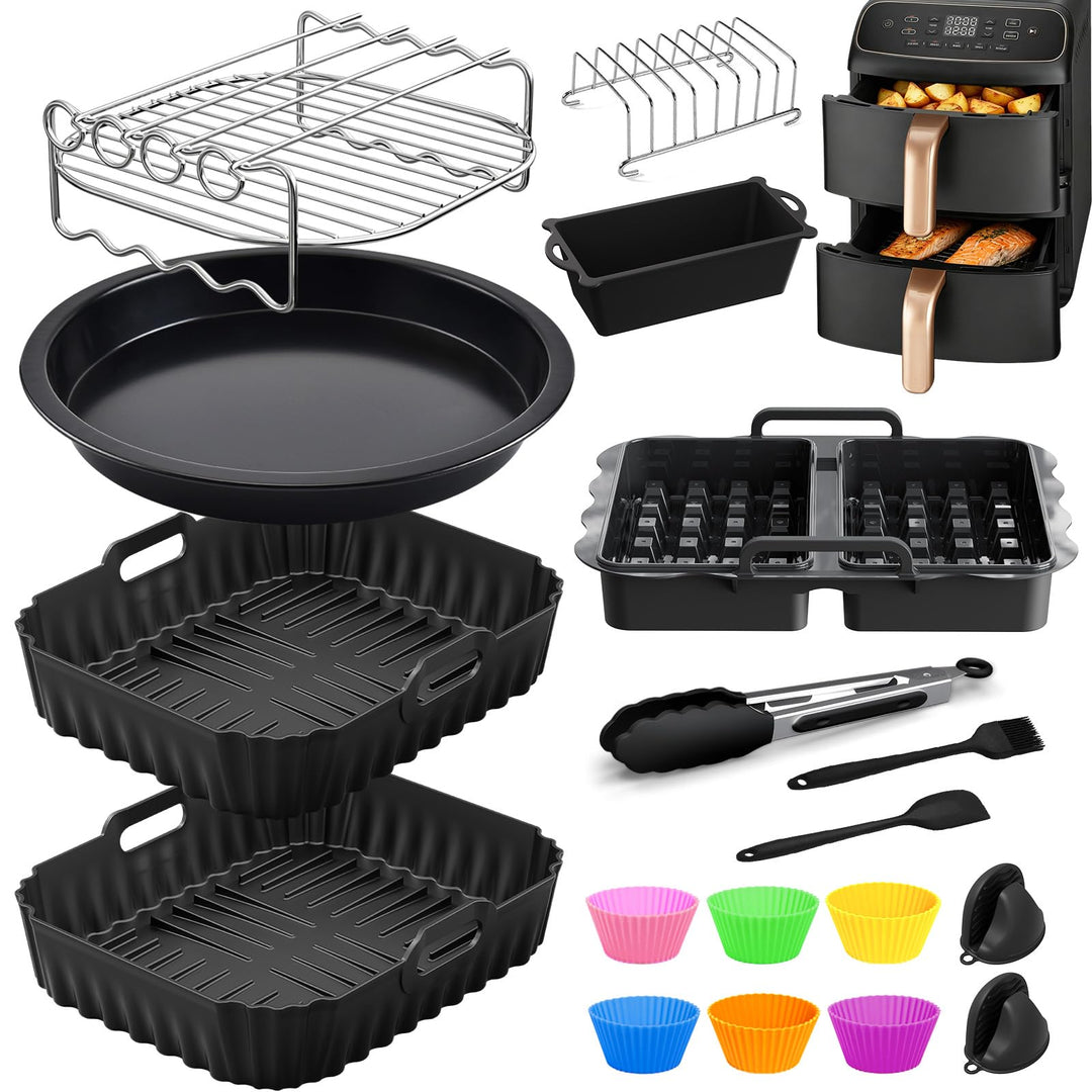 Heissluftfritteuse Zubehör für COSORI Airfryer Turbo Tower Compact 8.6L, Silikonform Heissluftfritte