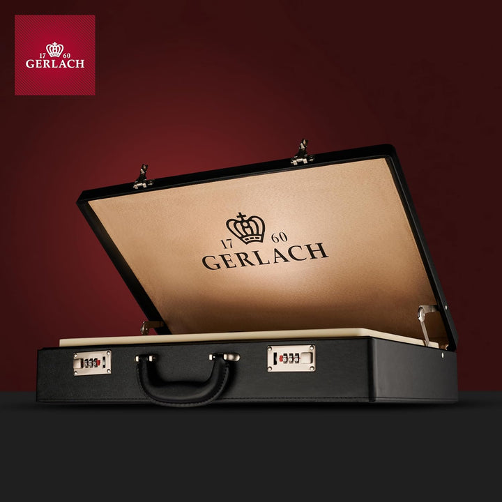 Gerlach Antica Besteck-Set im Koffer 12 Personen Spülmaschinenfest Essbesteck Edelstahl Elegantes Be