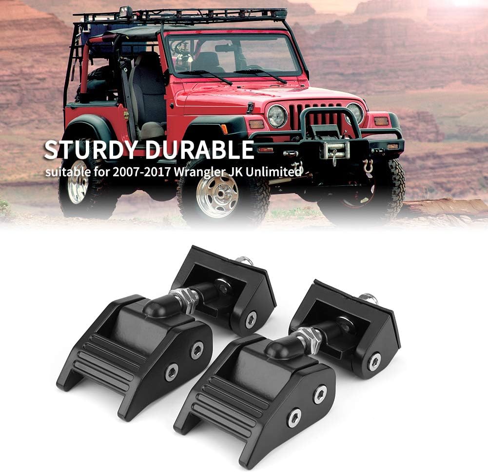 Haubenverschlüsse Verriegelungshalterung Schnallensatz Passend für Wrangler JK Unlimited 2007-2017