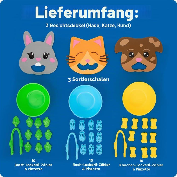 Learning Resources Feinmotorische Tierfütterung, Spielzeug für 3-jährige Jungen und Mädchen, Montess