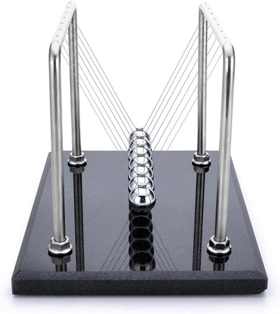 CERROPI Newton Cradle | Newton Pendel Hochwertig | Kugelstosspendel Unendlich mit 7 Kuglen | Klassic